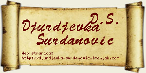 Đurđevka Surdanović vizit kartica